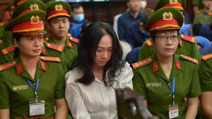 Bà Trương Mỹ Lan tại tòa trong giai đoạn 1 của vụ án. Ảnh: HOÀNG HÙNG