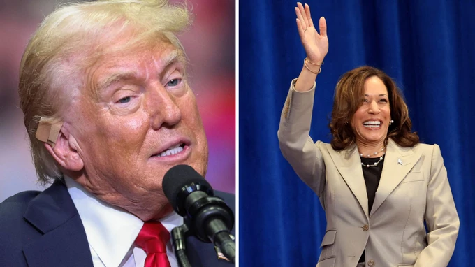 Ông Donald Trump và bà Kamala Harris. Ảnh: REUTERS