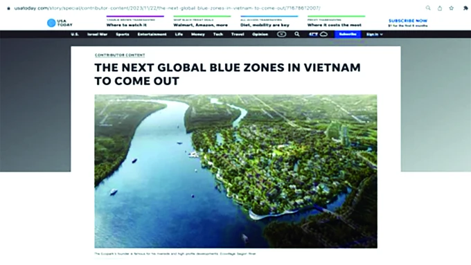 Báo Mỹ đưa tin về Ecovillage Saigon River bởi những thông số ấn tượng và gọi dự án là vùng xanh tiếp theo trên thế giới