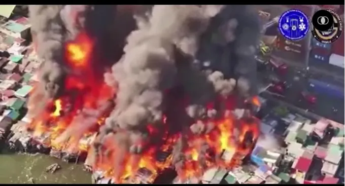 Hình ảnh đám cháy cắt từ clip. Theo: REUTERS chay.jpg