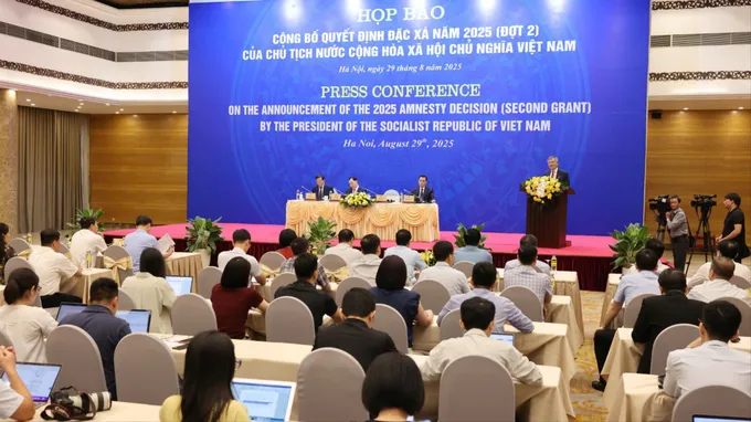 Quang cảnh họp báo. Ảnh: QUANG PHÚC