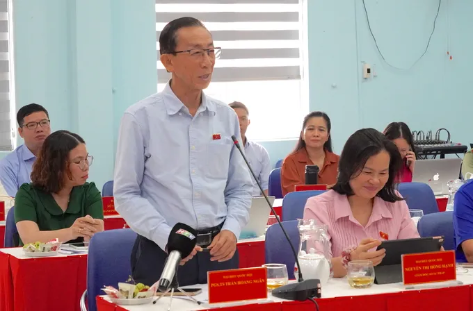 ĐBQH Trần Hoàng Ngân nêu ý kiến tại buổi làm việc 13.JPG