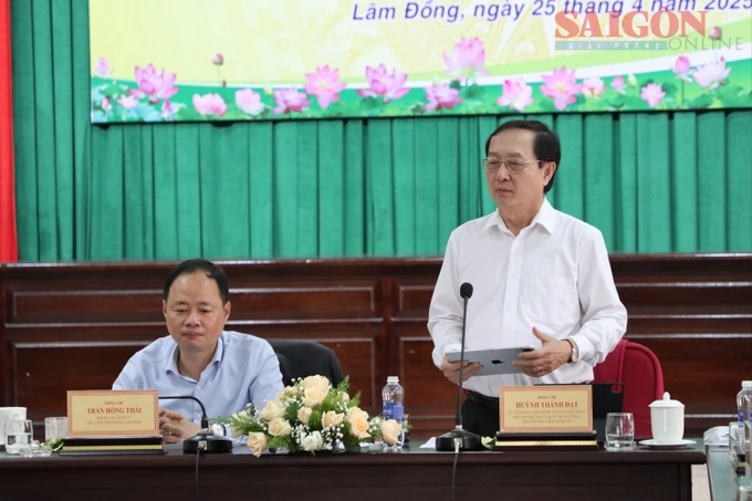 Phó Trưởng Ban Tuyên giáo và Dân vận Trung ương - Huỳnh Thành Đạt - phát biểu tại hội thảo. Ảnh: ĐOÀN KIÊN IMG_0020.JPG