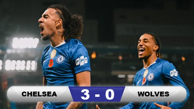 Chelsea đã có hiệp 2 bùng nổ để đánh bại đội khách Wolves 3-0 tạm vươn lên nhì bảng. Chelsea.jpg