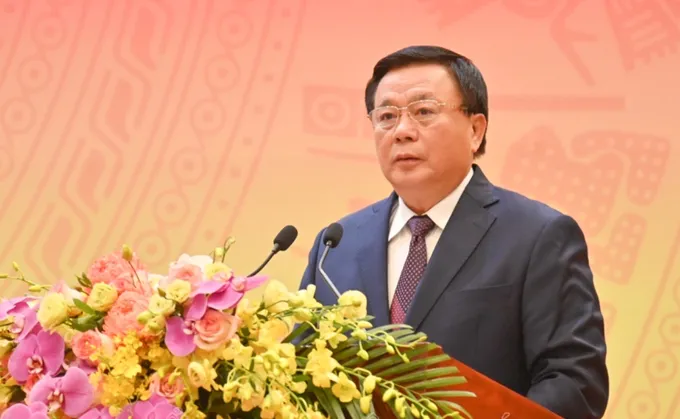 Đồng chí Nguyễn Xuân Thắng, Ủy viên Bộ Chính trị, Chủ tịch Hội đồng lý luận Trung ương, Giám đốc Học viện Chính trị Quốc gia Hồ Chí Minh, phát biểu khai mạc hội thảo THẮNG.jpg
