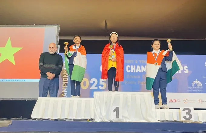 Cờ vua Việt Nam đã có những chiến thắng quan trọng tại giải vô địch cờ nhanh, chớp trẻ thế giới 2025. Ảnh: NGUYỄN MINH