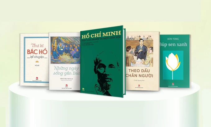 Các ấn phẩm được xuất bản nhân dịp kỷ niệm 135 năm Ngày sinh Chủ tịch Hồ Chí Minh Bo an pham ve Bac Ho (2).jpg