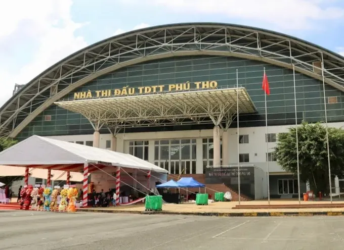 Nhà thi đấu TDTT Phú Thọ được sửa chữa, nâng cấp để phục vụ cho Đại hội thể thao toàn quốc 2026. Ảnh: THANH TÙNG 1000023609.jpg