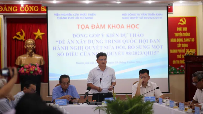 Phó Chủ tịch UBND TPHCM Nguyễn Mạnh Cường cho biết mục đích sửa đổi bổ sung Nghị quyết 98 nhằm đưa TPHCM phát triển nhanh, mạnh, bền vững hơn fbaa07872fa1a4fffdb0.jpg