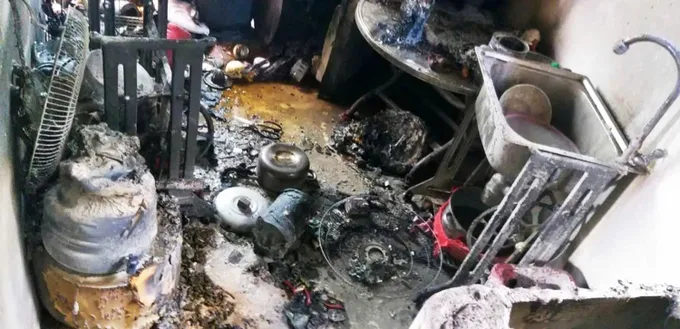 Hiện trường vụ cháy. Ảnh: Công an cung cấp