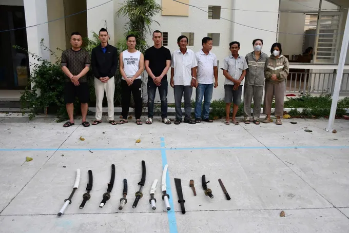 Các đối tượng tại cơ quan điều tra. Ảnh: CACC