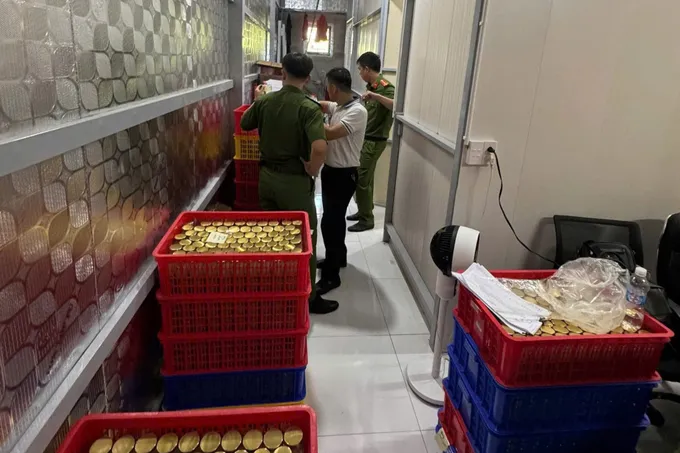 Công an TP Đà Nẵng triệt phá đường dây sản xuất yến giả. Ảnh: CACC