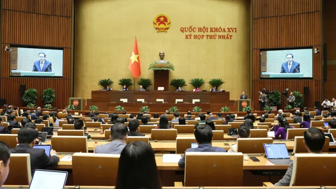 Các đại biểu Quốc hội tại phiên họp sáng 24-4. Ảnh: QUANG PHÚC