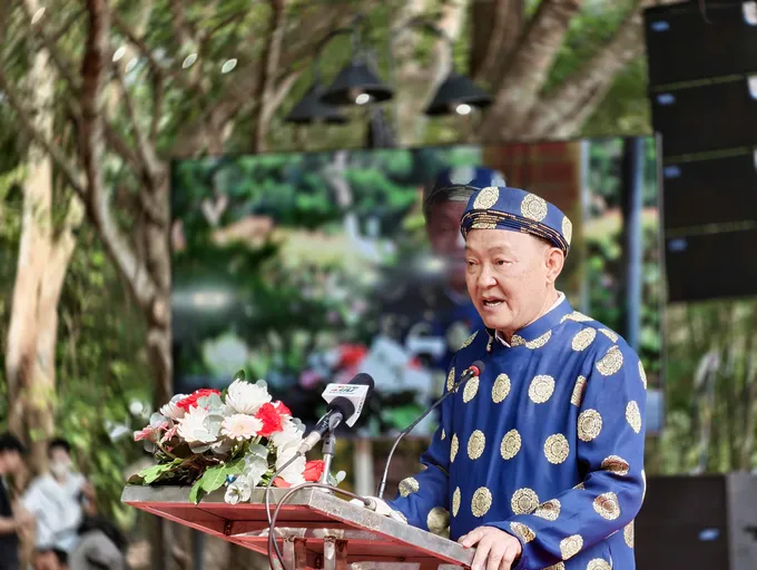 Chủ tịch HĐQT Công ty CP Đầu tư Xây dựng Chánh Phú Hòa, Trưởng Ban Tổ chức Nguyễn Văn Thiền phát biểu