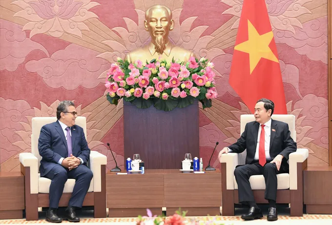 Quang cảnh buổi tiếp. Ảnh: VIẾT CHUNG 23- mẫn 2.jpg