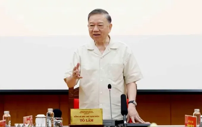 Tổng Bí thư, Chủ tịch nước Tô Lâm phát biểu tại phiên họp. Ảnh: Thống Nhất/TTXVN