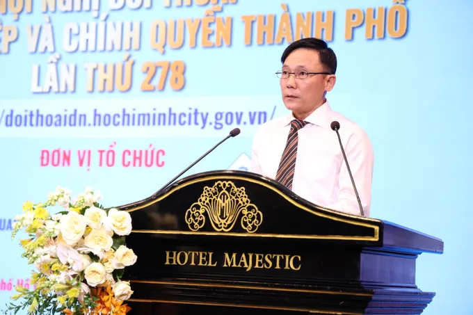 Ông Lê Anh Hoàng, Phó Giám đốc ITPC, phát biểu tại hội nghị. ẢNH MINH XUÂN ông Lê Anh Hoàng - PGĐ ITPC (3)(1).JPG