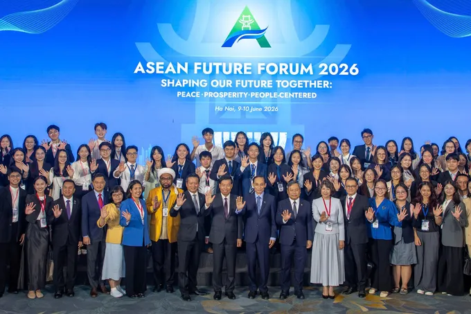Các đại biểu dự phiên bế mạc Diễn đàn Tương lai ASEAN lần thứ ba (AFF 2026). Ảnh: VIẾT CHUNG