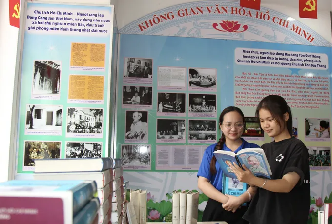 Không gian văn hóa Hồ Chí Minh tại Bảo tàng Tôn Đức Thắng. ẢNH: DŨNG PHƯƠNG