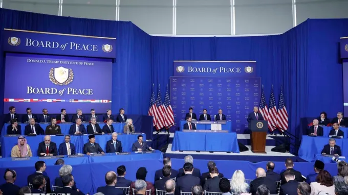 Phiên khai mạc Hội đồng Hòa bình về Gaza tại Thủ đô Washington D.C., Hoa Kỳ. Ảnh: TTXVN