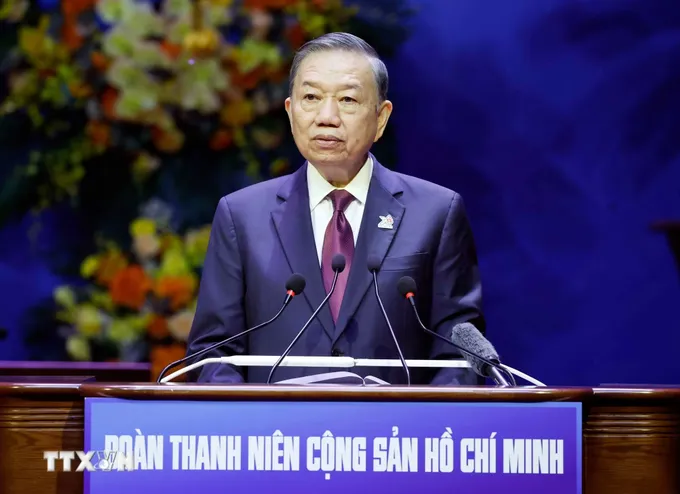 Tổng Bí thư, Chủ tịch nước Tô Lâm phát biểu chỉ đạo Đại hội. Ảnh: TTXVN