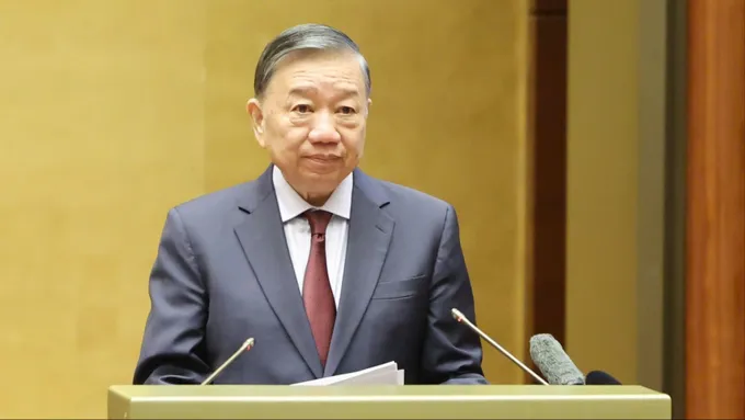 Tổng Bí thư, Chủ tịch nước Tô Lâm phát biểu chỉ đạo tại Hội nghị toàn quốc nghiên cứu, học tập, quán triệt và triển khai thực hiện Nghị quyết Hội nghị lần thứ 3 Ban Chấp hành Trung ương Đảng khóa XIV, ngày 29-7. Ảnh: QUANG PHÚC