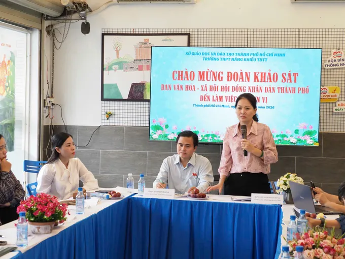 Buổi làm việc giữa Ban Văn hóa - Xã hội, HĐND TPHCM với đại diện các trường phổ thông năng khiếu thể dục thể thao