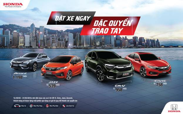 Bảng giá xe ô tô Honda 2023 mới nhất kèm khuyến mại tại Việt Nam 32023