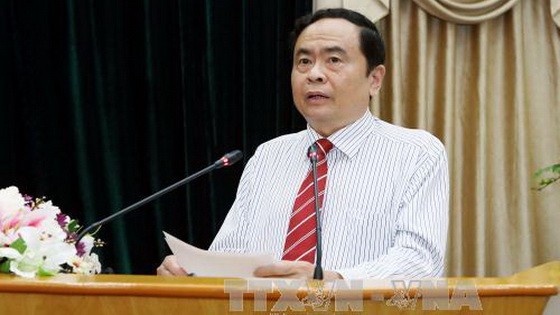黨中央書記、越南祖國陣線中央委員會主席陳清敏。（圖源：越通社）