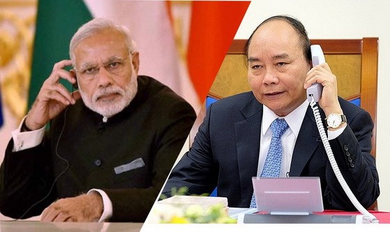 阮春福總理昨(13)日下午在政府辦公廳與印度總理納倫德拉‧莫迪通話。（示意圖源：互聯網）