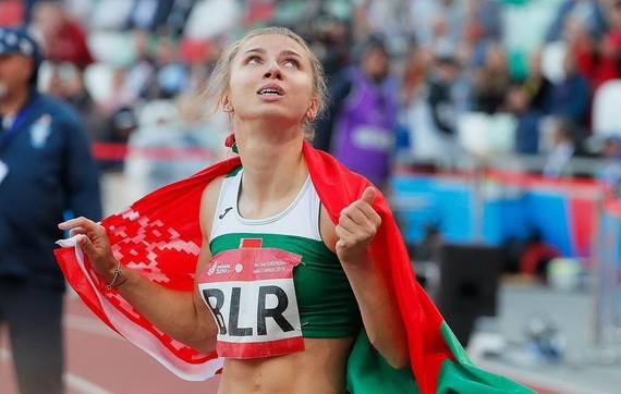 白俄羅斯運動員克莉絲蒂娜·齊馬努斯卡婭。（圖源：互聯網）