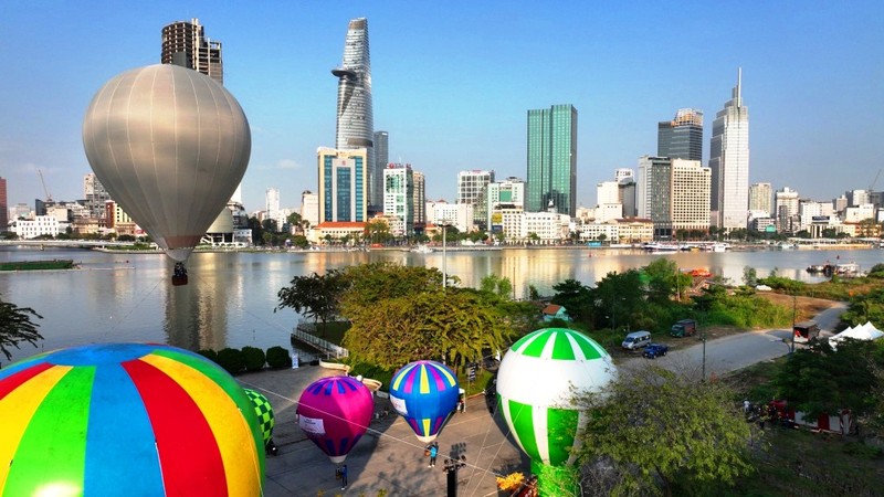 2021年本市熱氣球盛會一隅。