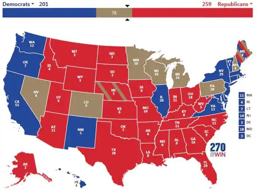 Bầu cử Mỹ 2020: 3 kịch bản ông Trump giành chiến thắng phiếu đại cử tri ảnh 2 Nguồn: Washington Post