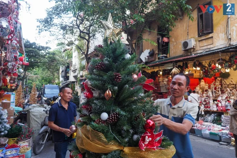 Các loại cây thông Noel nhỏ giá từ 200.000 - 500.000 đồng/cây, đối với các loại cây lớn 1,2m - 2m có giá từ 1.000.000 - 2.000.000 đồng. Theo tiểu thương, khách chuộng những cây thông nhỏ vì hợp với túi tiền và không gian trong nhà. Các loại cây thông Noel nhỏ giá từ 200.000 - 500.000 đồng/cây, đối với các loại cây lớn 1,2m - 2m có giá từ 1.000.000 - 2.000.000 đồng. Theo tiểu thương, khách chuộng những cây thông nhỏ vì hợp với túi tiền và không gian trong nhà.