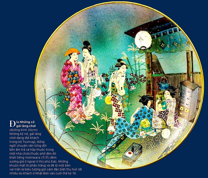 Tao nhã trang phục Kimono trên gốm cổ ảnh 4