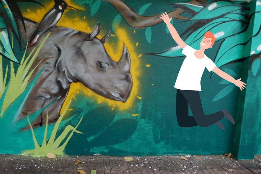 Wildlife Street Art Bus Tour program ends in HCMC ảnh 3