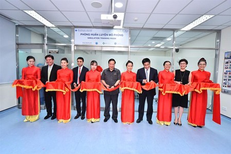 Representatives attending the grand opening ceremony of the Simulation Training Room