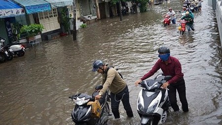 The basic cause of urban flooding in HCMC is the unsuccessful sewage treatment