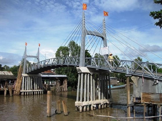 One of the bridge in Mekong delta  built from social contribution (Photo: SGGP)