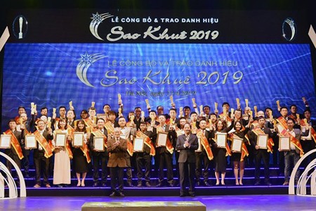 The awards ceremony for Sao Khue Awards 2019 yesterday in Hanoi. Photo by T.B