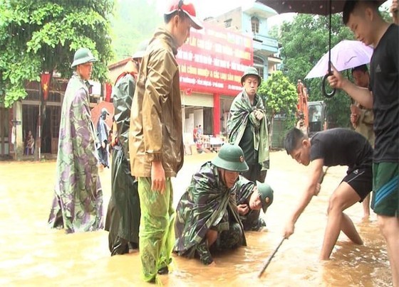 Non-stop rain and flash flood have been sweeping through the Northern mountainous province of Ha Giang. (Photo:  Steering Committee for Flood and Storm Prevention and Control, Search and Rescue of Ha Giang Province)