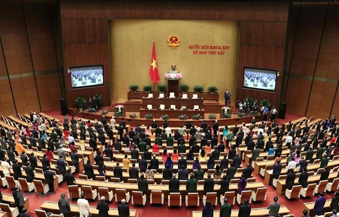 The seventh session of the 14th National Assembly (NA) wraps up in Hanoi on June 14, completing all items on its 20-day working agenda. (Photo: VNA)