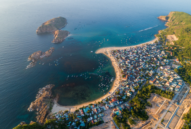 An aerial view of Hon Kho island (Photo: VNA)