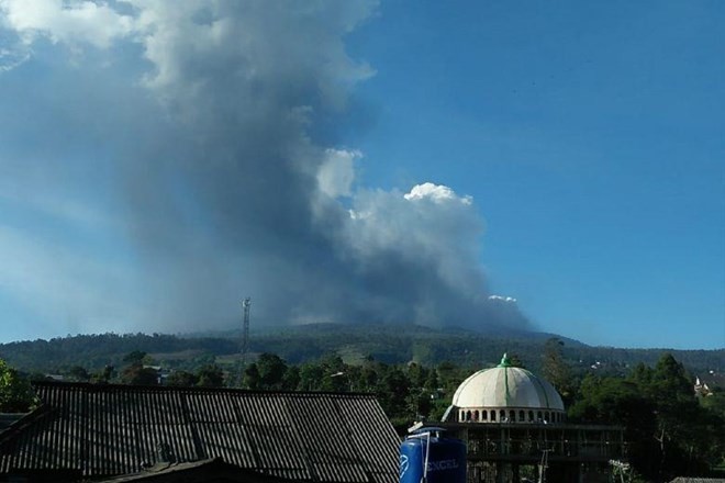 The disaster mitigation agency said the tourism spot had been closed and the alert status of the volcano was being evaluated. (Photo: BNPB Indonesia/Twitter)The disaster mitigation agency said the tourism spot had been closed and the alert status of the v