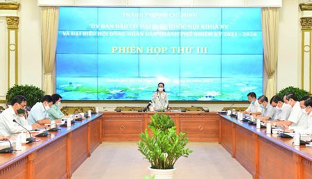 HCMC-EC is discussion tasks for the upcoming election. (Photo: SGGP)