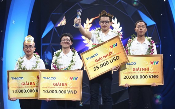 Four student entering the final round of the Olympia competition 2018