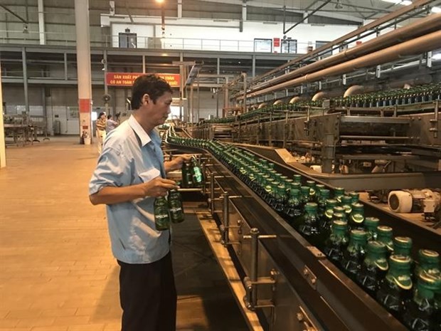 Brewer Sabeco's factory in Củ Chi District, HCM City. The largest brewer by market capitalisation was among blue chips that fell on October 8. (Photo:tapchicongthuong.com)