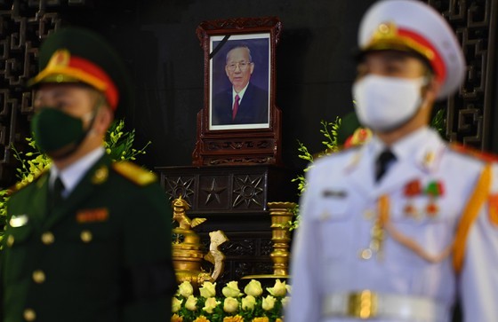 A State funeral for former Deputy Prime Minister Truong Vinh Trong is held in Hanoi. (Photo: SGGP)