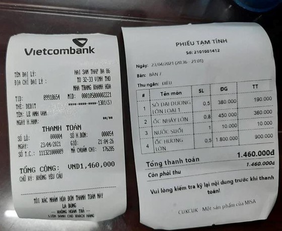Nha Trang restaurant overcharging tourist ordered to temporarily close ảnh 1